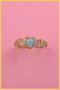Heliophilia Silver Mavi - Opal - Kalp Anillo Dorado con Circonio